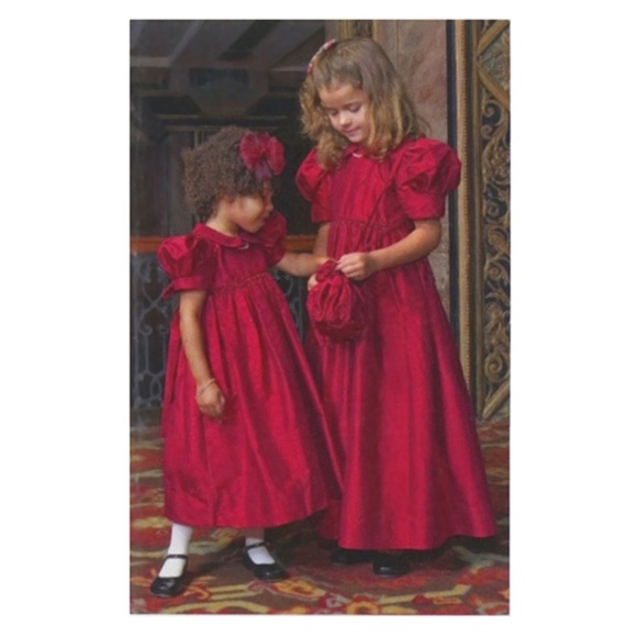 Strasburg Dress Girl's Satin Red Quilted Fancy Purse (Matches Silk Dresses) - Picture 2 of 2